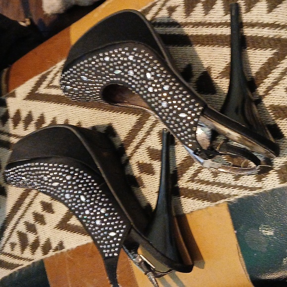 Black bling high heels - Picture 8 of 8